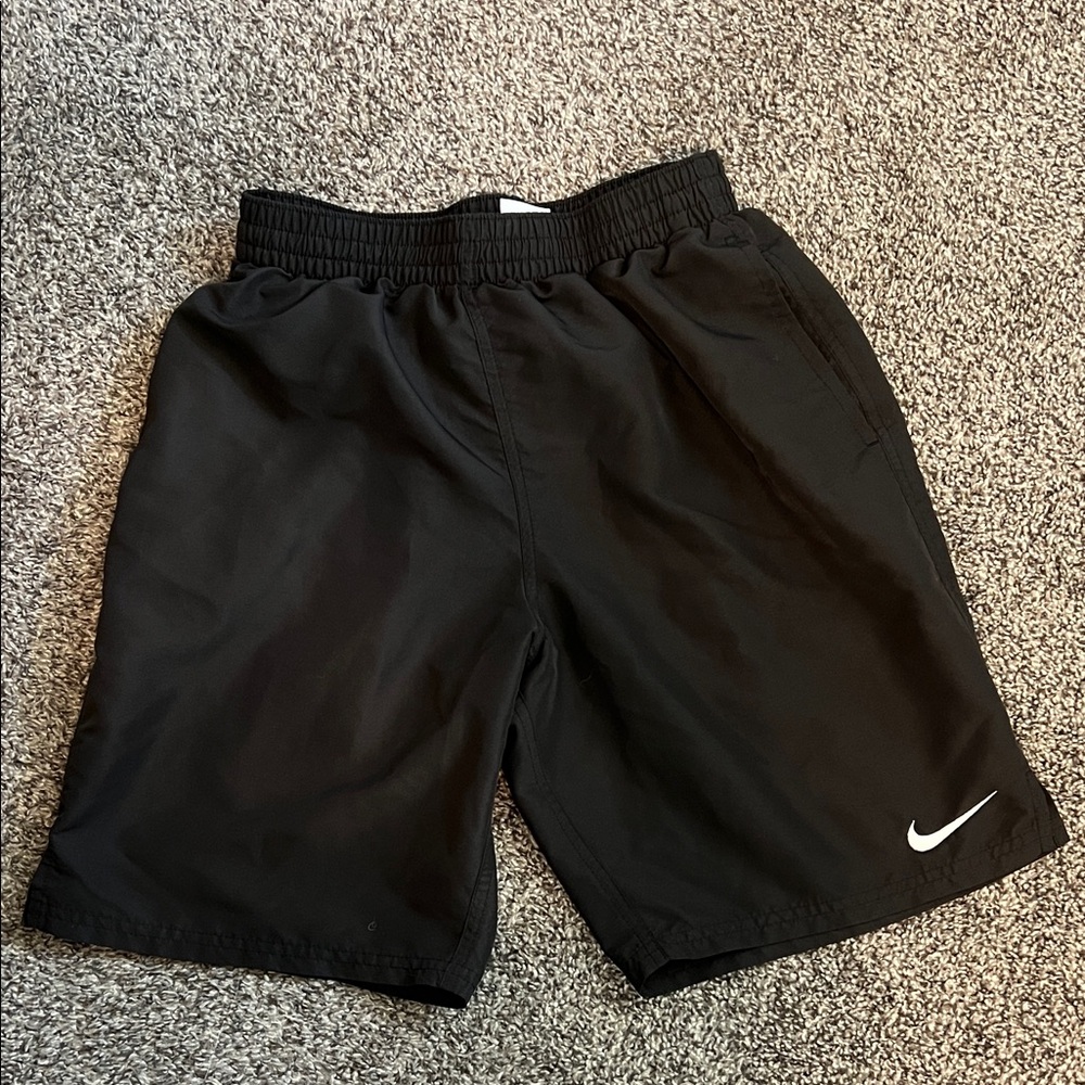 Nike Black Sports Shorts with White Logo
